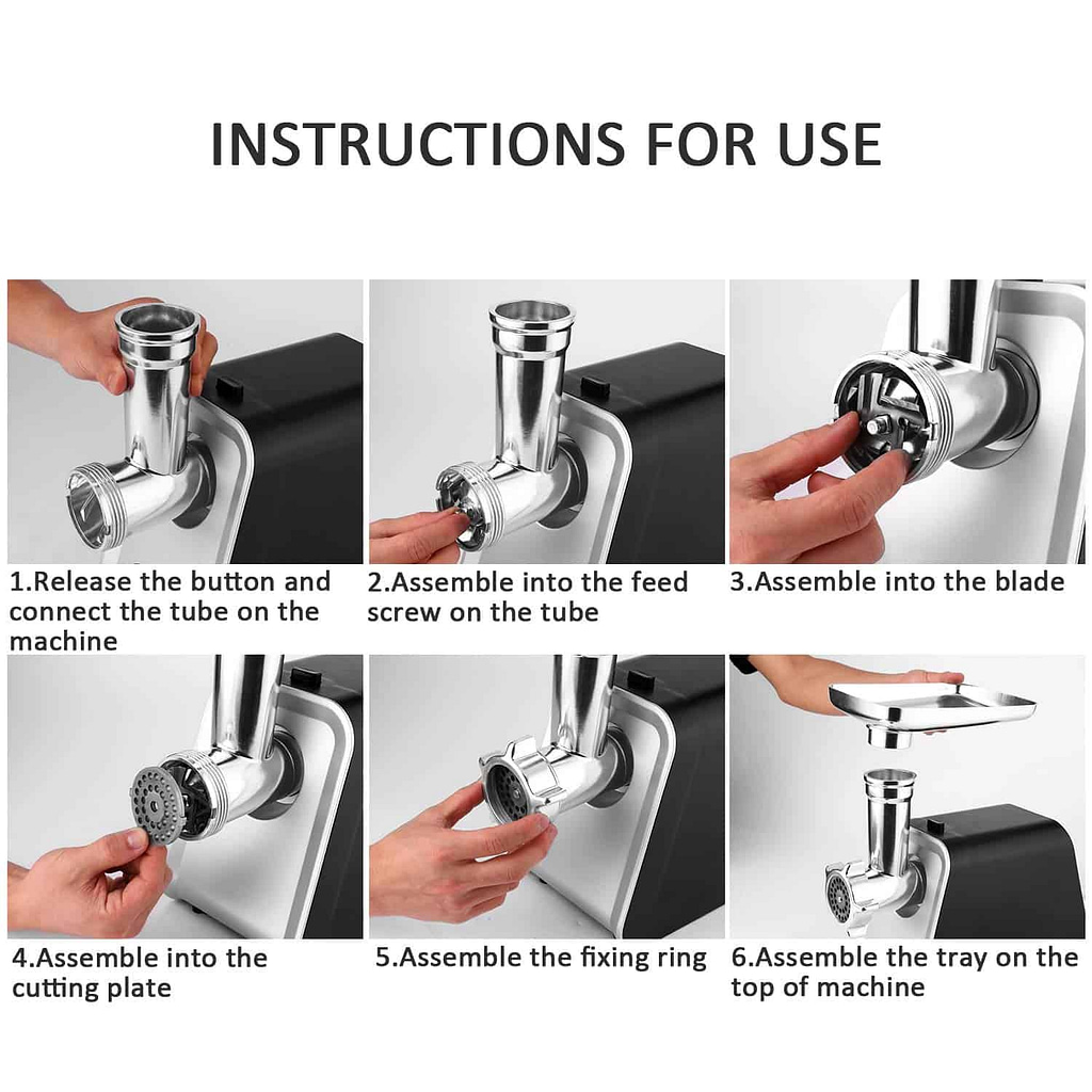 Instructions For Use Meat Grinder